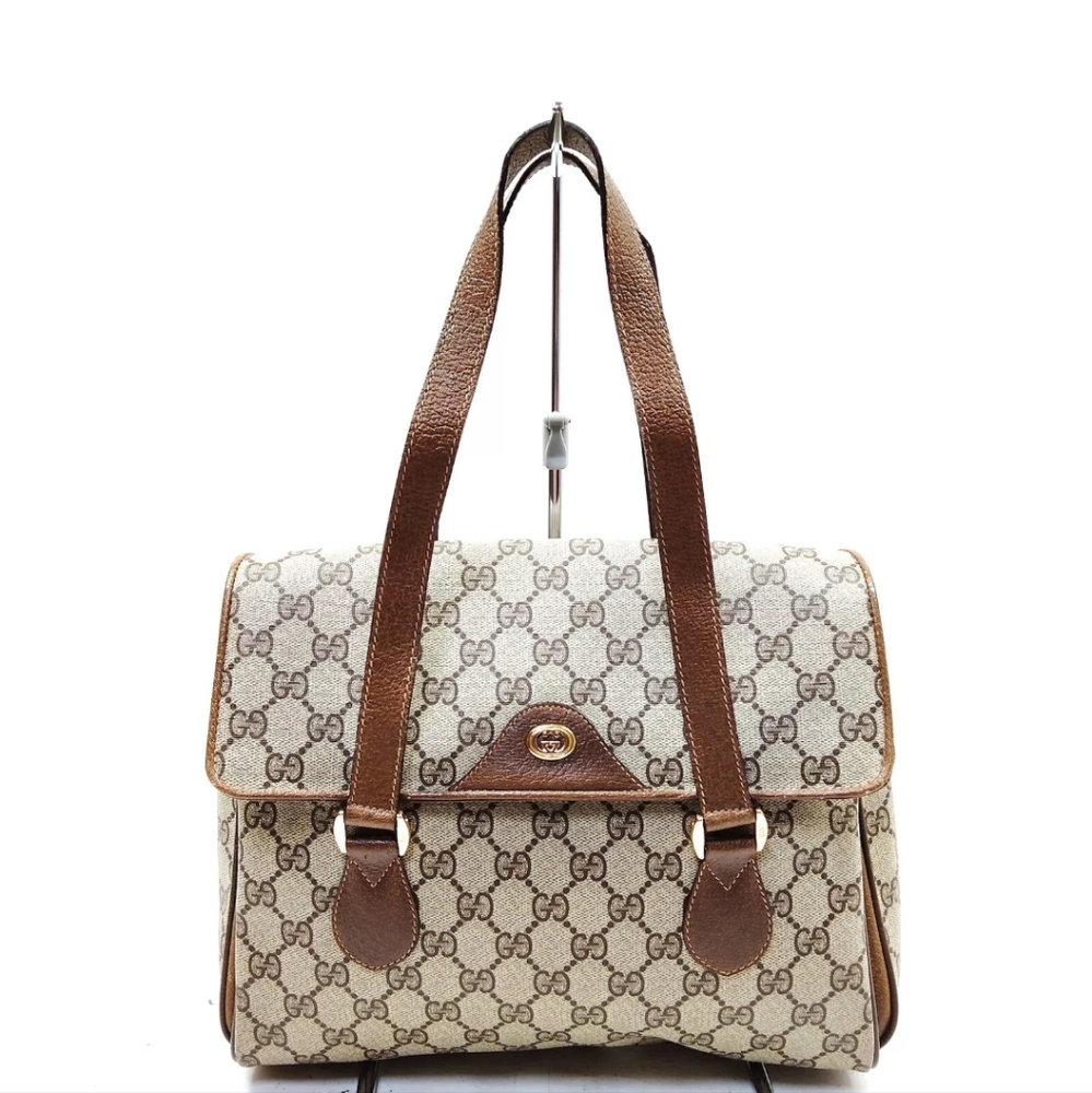 Gucci Beige and Brown Monogram Tote